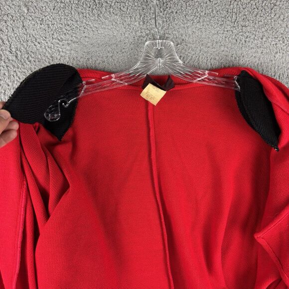 Vintage 90’s Vis-a-Vis Wrap Tunic Women’s Small Red Shoulder Pads Retro Style - Picture 12 of 12